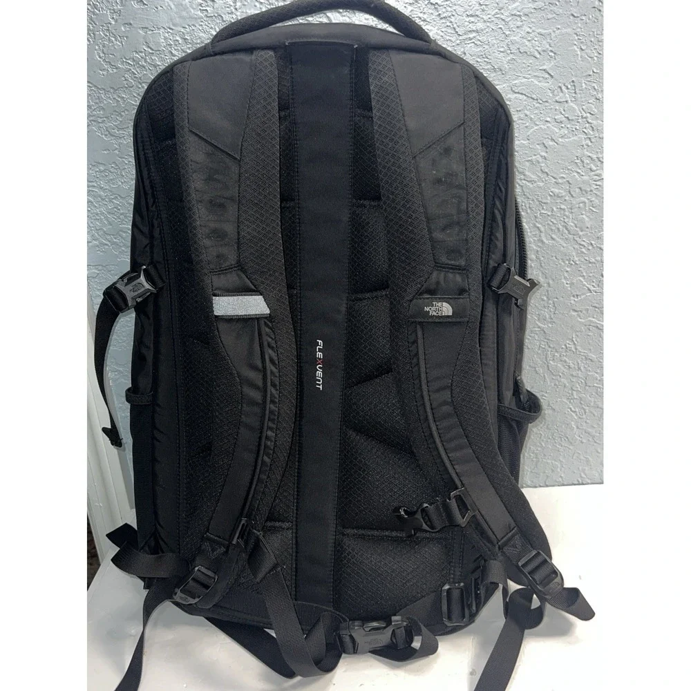 The North Face Iron Peak Backpack Black Laptop Waist Strap Hiking Heart